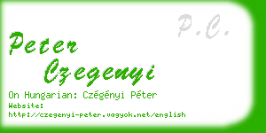 peter czegenyi business card